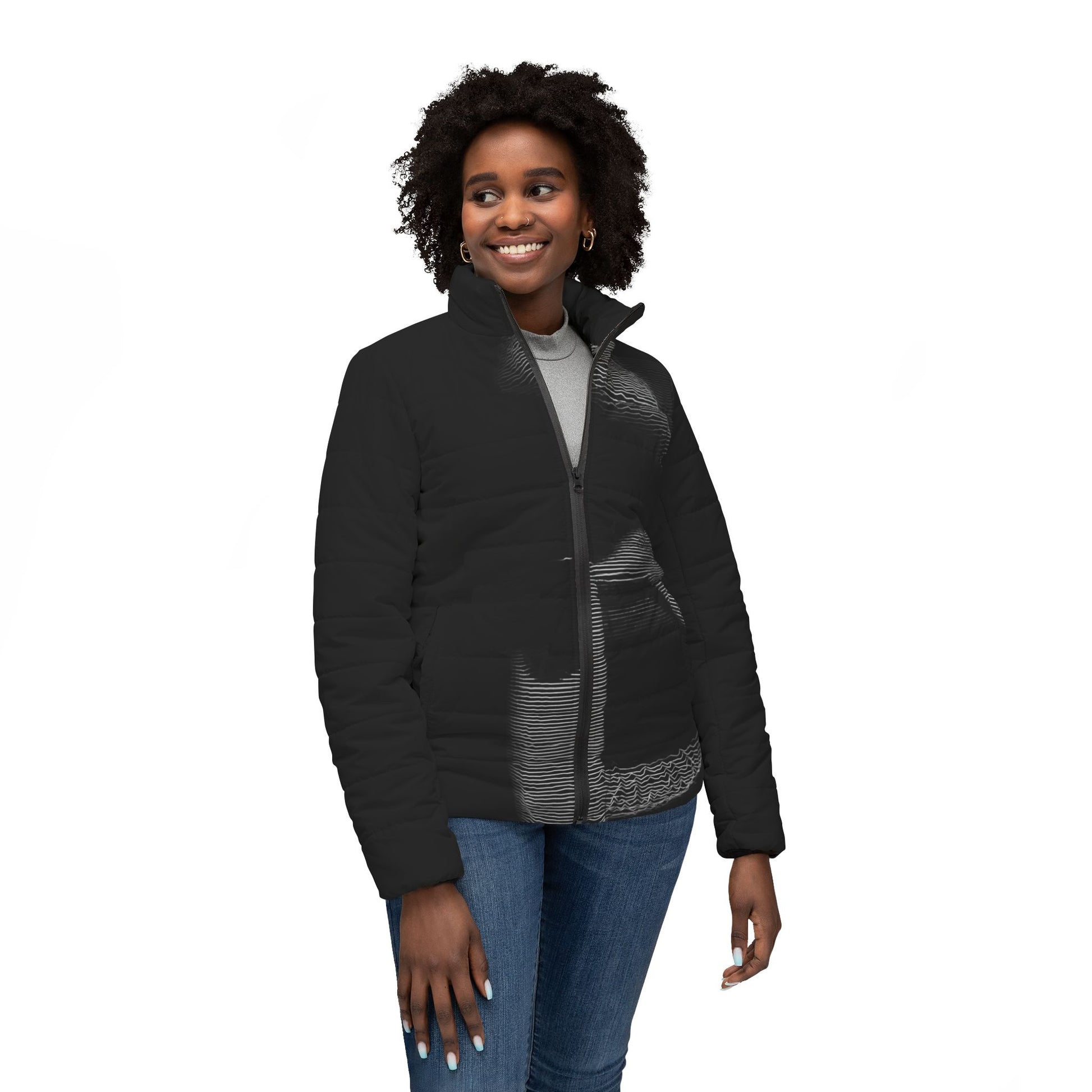 Shhh! - Womens Puffer Jacket - iSAW Company