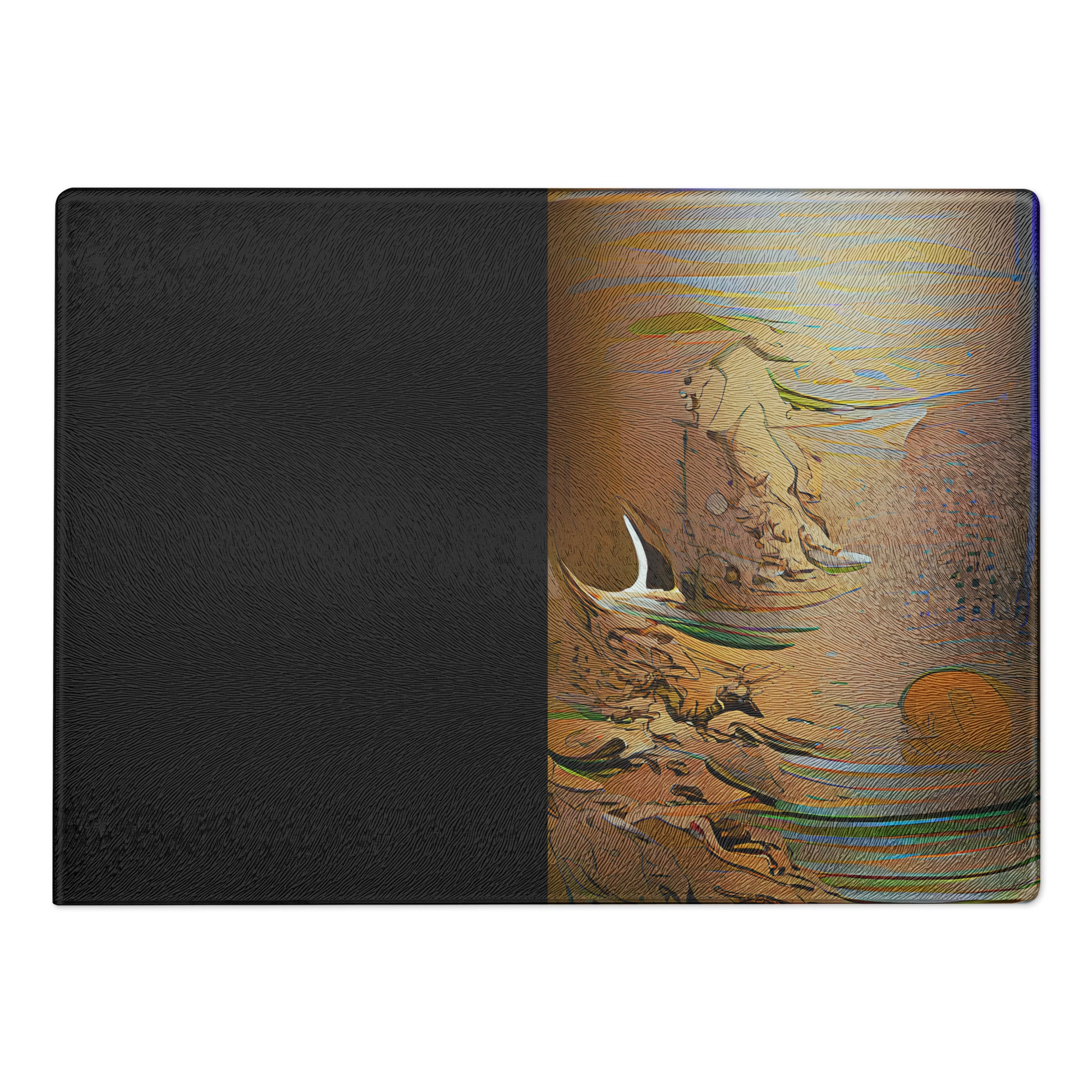 Half Black Half Gāolàng - Glass Cutting Board - iSAW Company