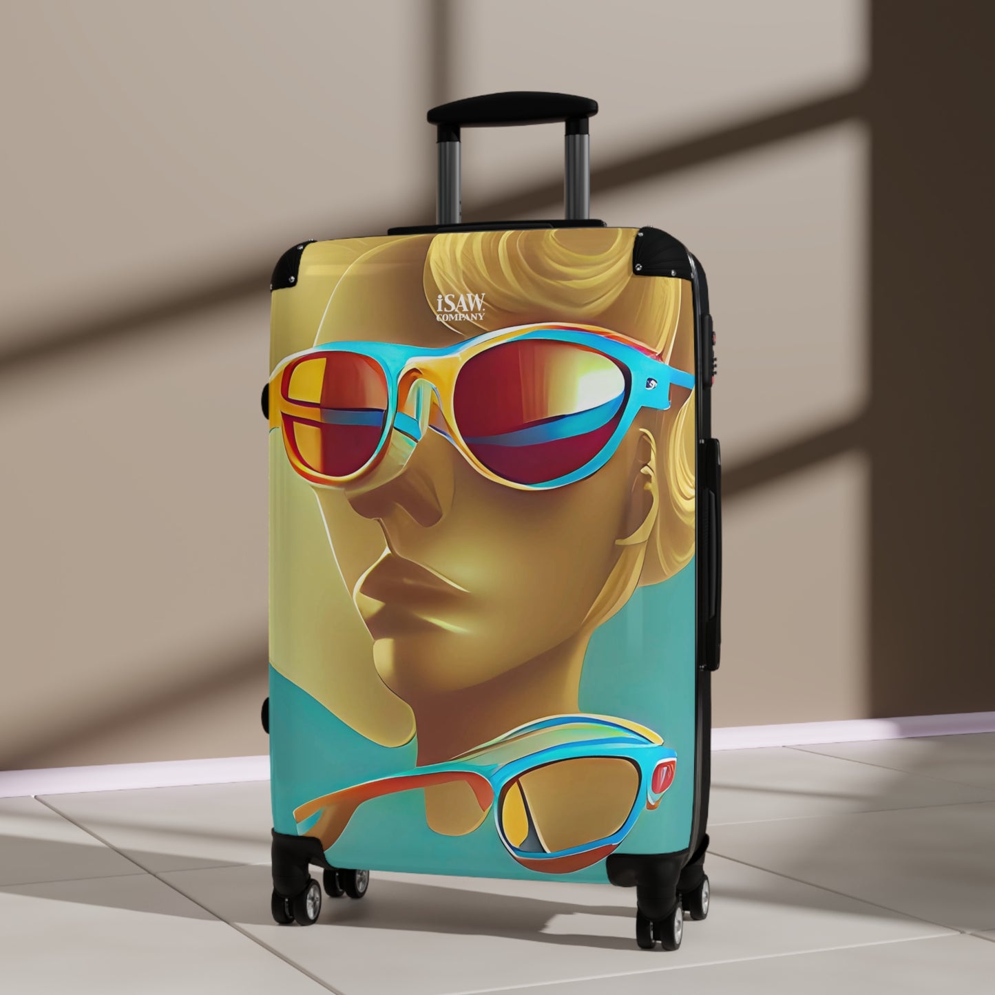 Retro Cool Blue - Hard - Shell Suitcase - iSAW Company