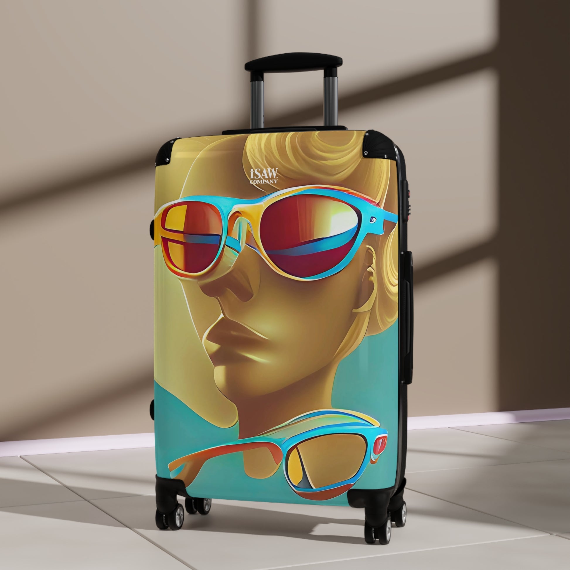 Retro Cool Blue - Hard - Shell Suitcase - iSAW Company