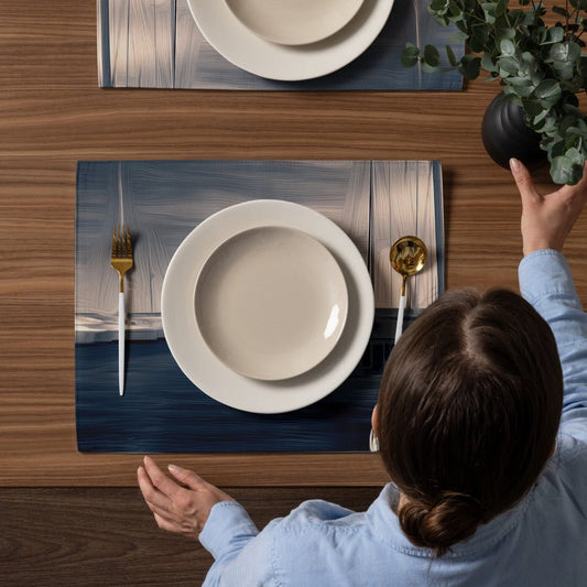 The Sleeping Yachts (at Sunrise) - Placemat Set - iSAW Company