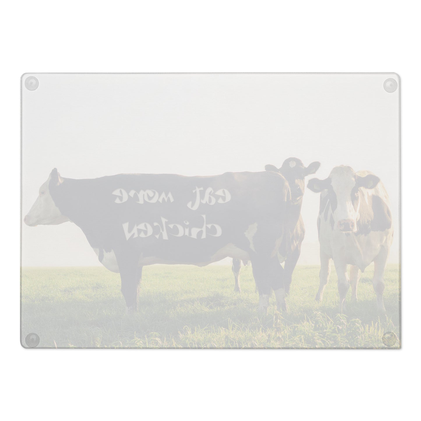 Eat More Chicken - Glass Cutting Board - iSAW Company