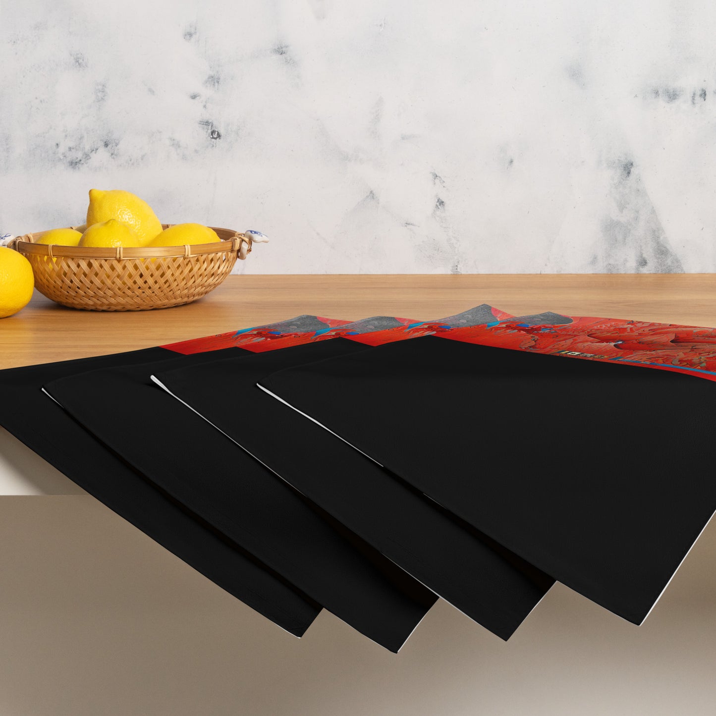 Half Black Half Hónghǎi - Placemat Set - iSAW Company