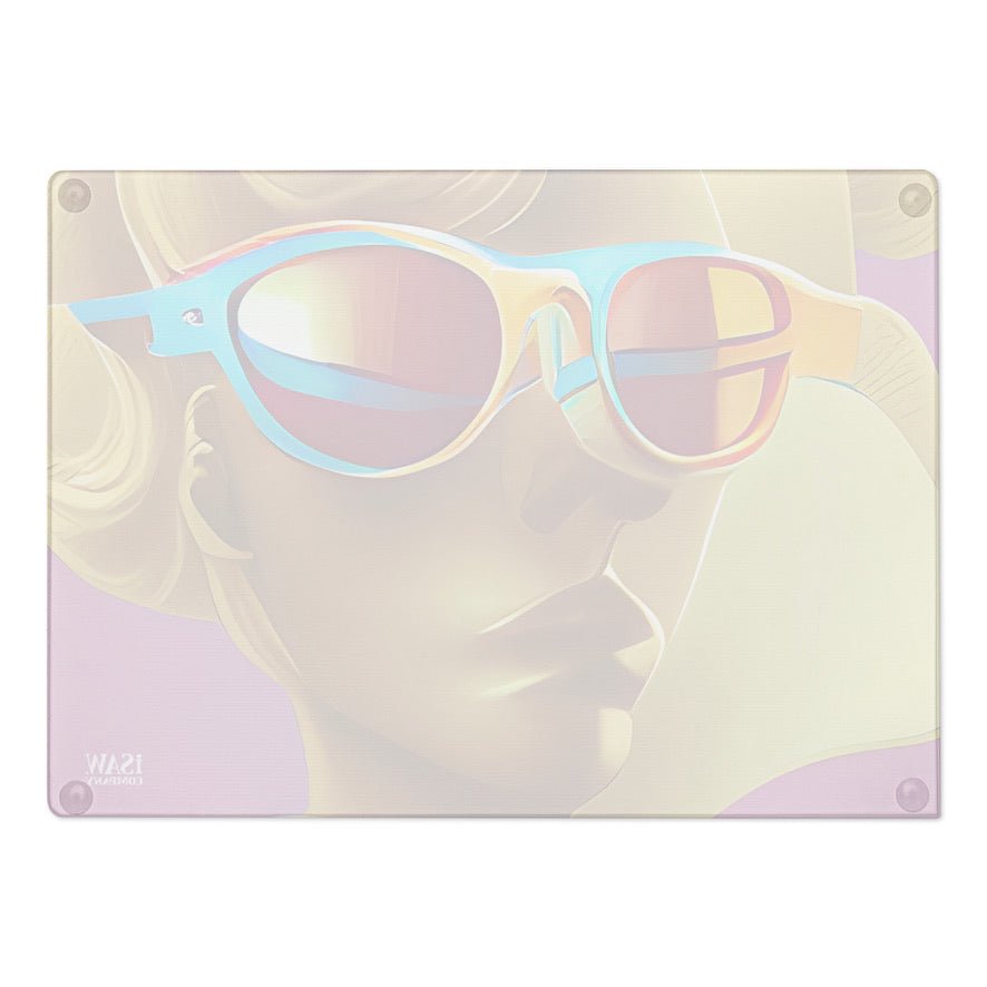 Retro Cool Pink - Glass Cutting Board - iSAW Company