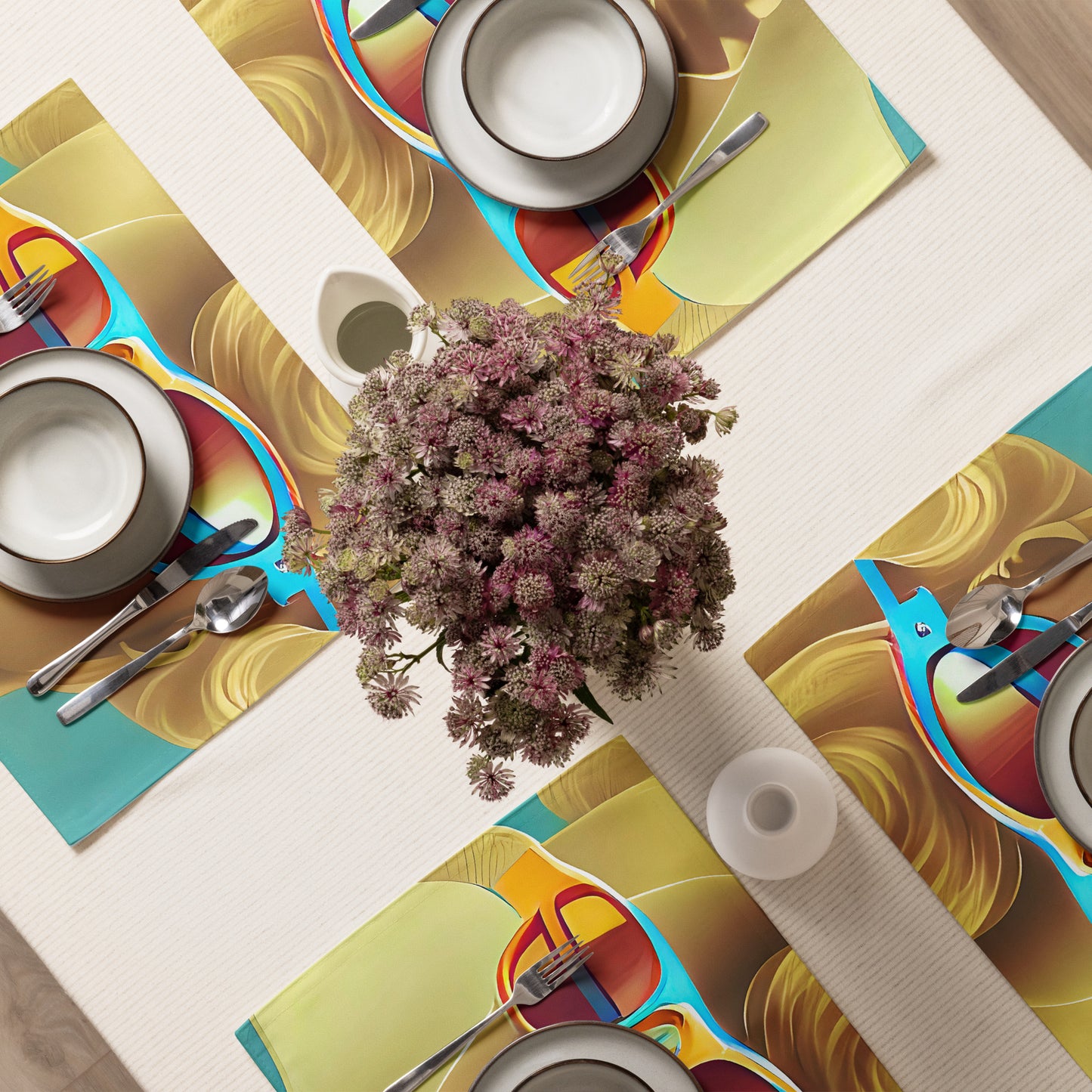 Retro Cool Blue - Placemat Set - iSAW Company