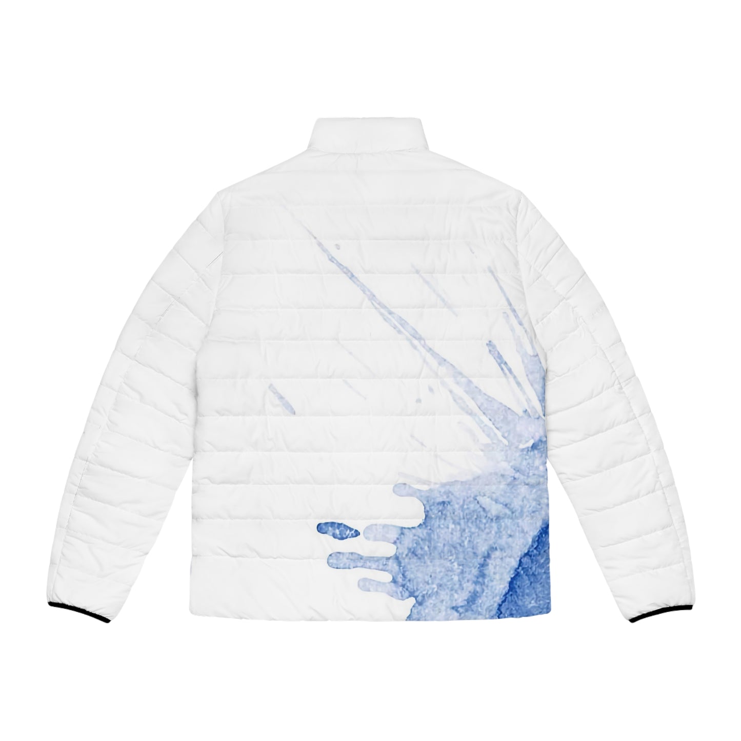 Watercolour Blue Splash - Mens Puffer Jacket - iSAW Company