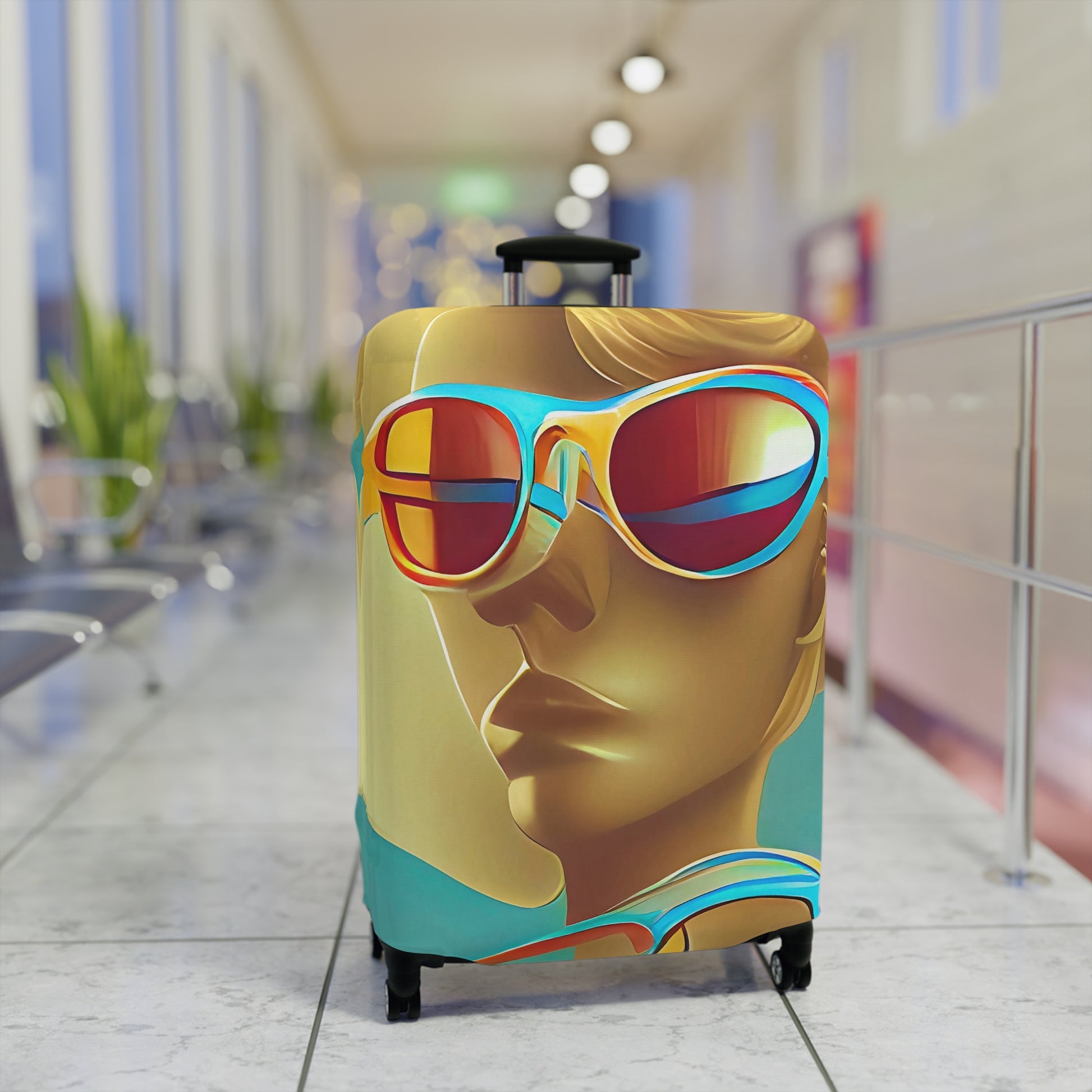 Retro Cool Blue – Protective Suitcase Cover - iSAW Company