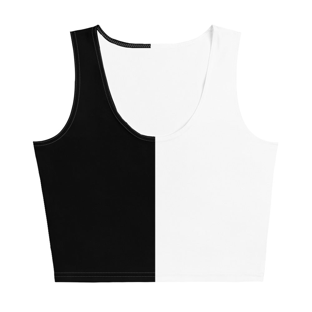 Half Black Half White - Womens Crop Top - iSAW Company