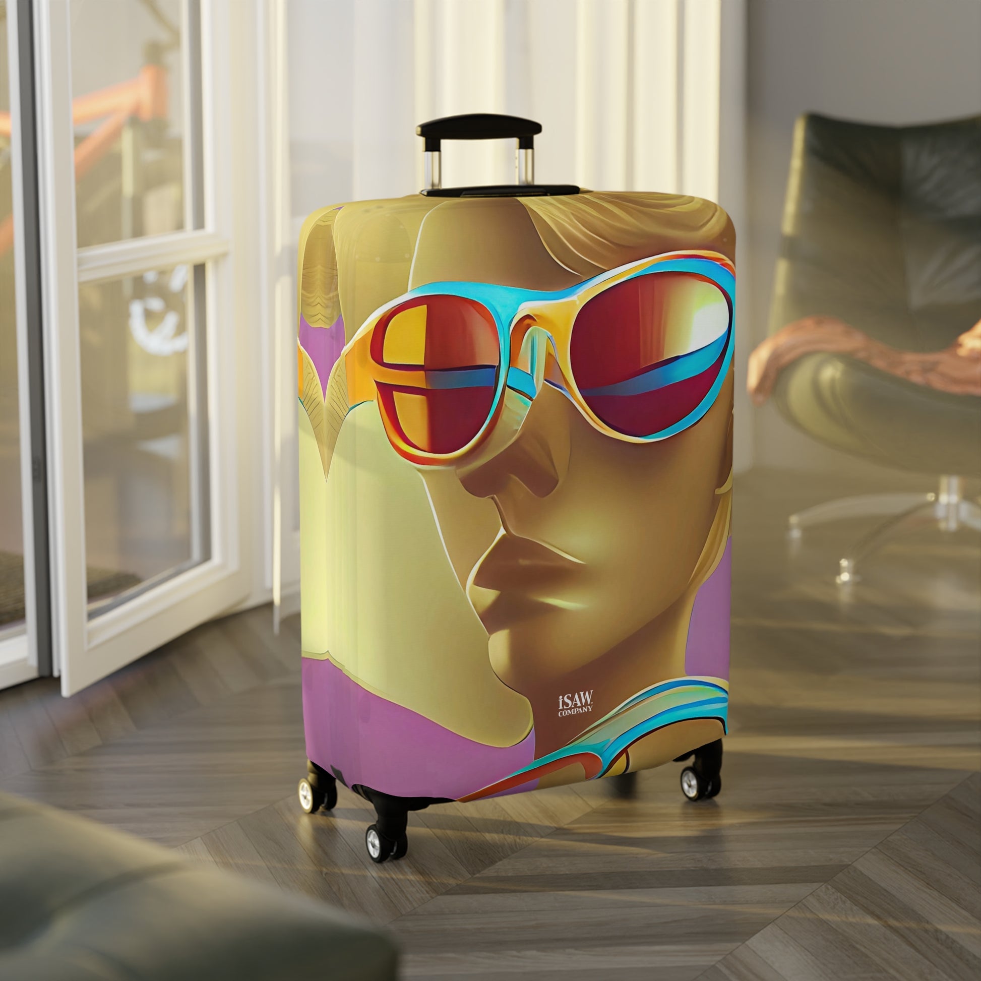 Retro Cool Pink – Protective Suitcase Cover - iSAW Company