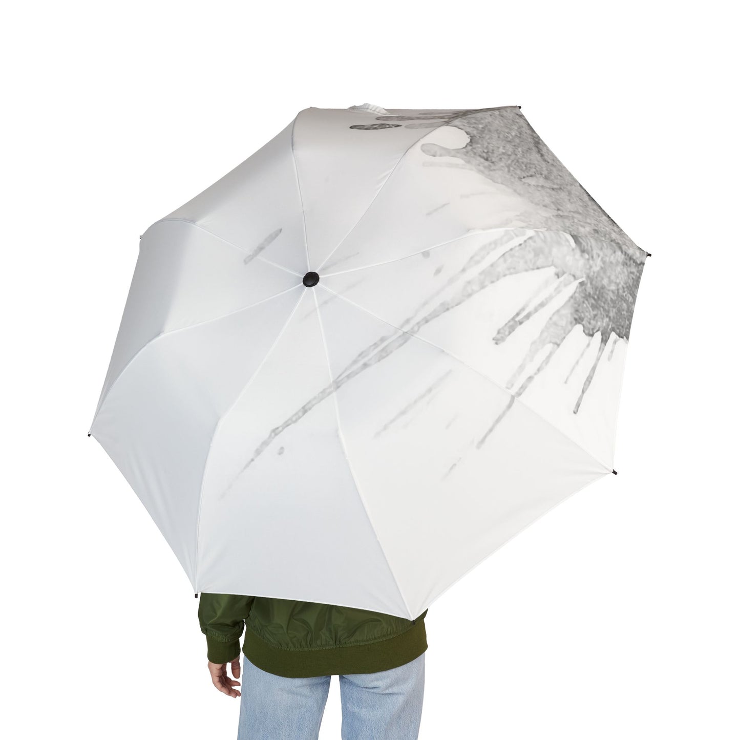 Watercolour Grey Splash - Windproof Umbrella - iSAW Company