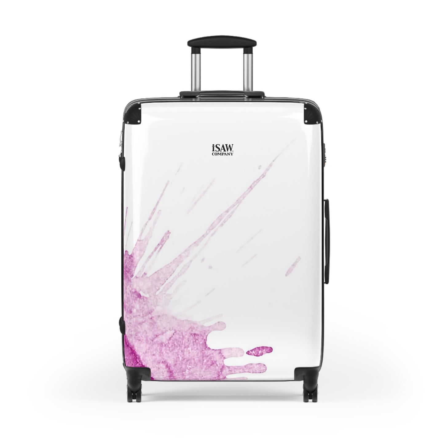 Watercolour Pink Splash - Hard - Shell Suitcase - iSAW Company