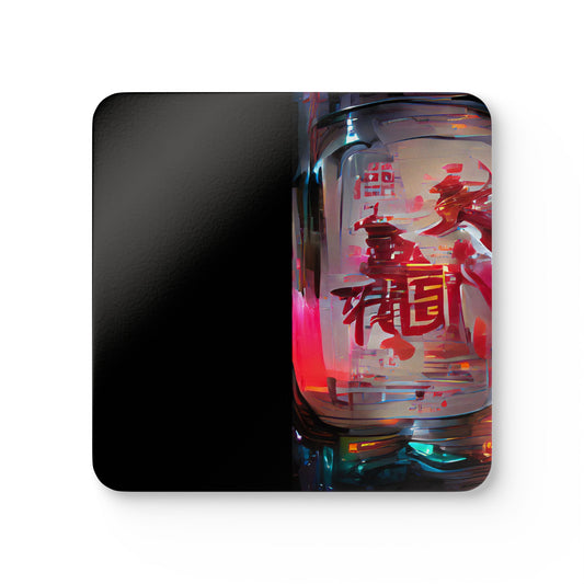 Half Black Half Báijiǔ - Cork Back Coaster Set - iSAW Company