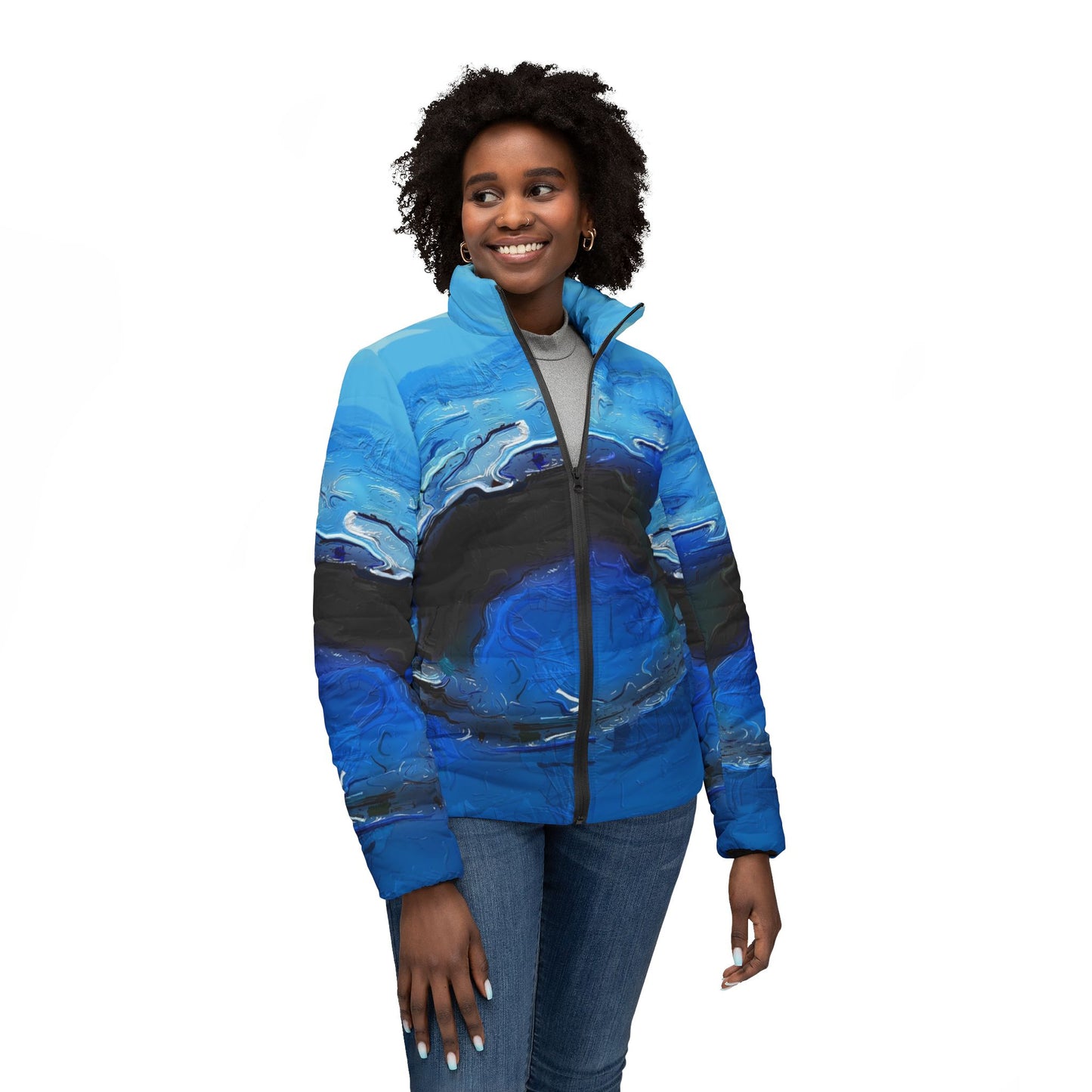 A Drop In The Ocean - Womens Puffer Jacket - iSAW Company