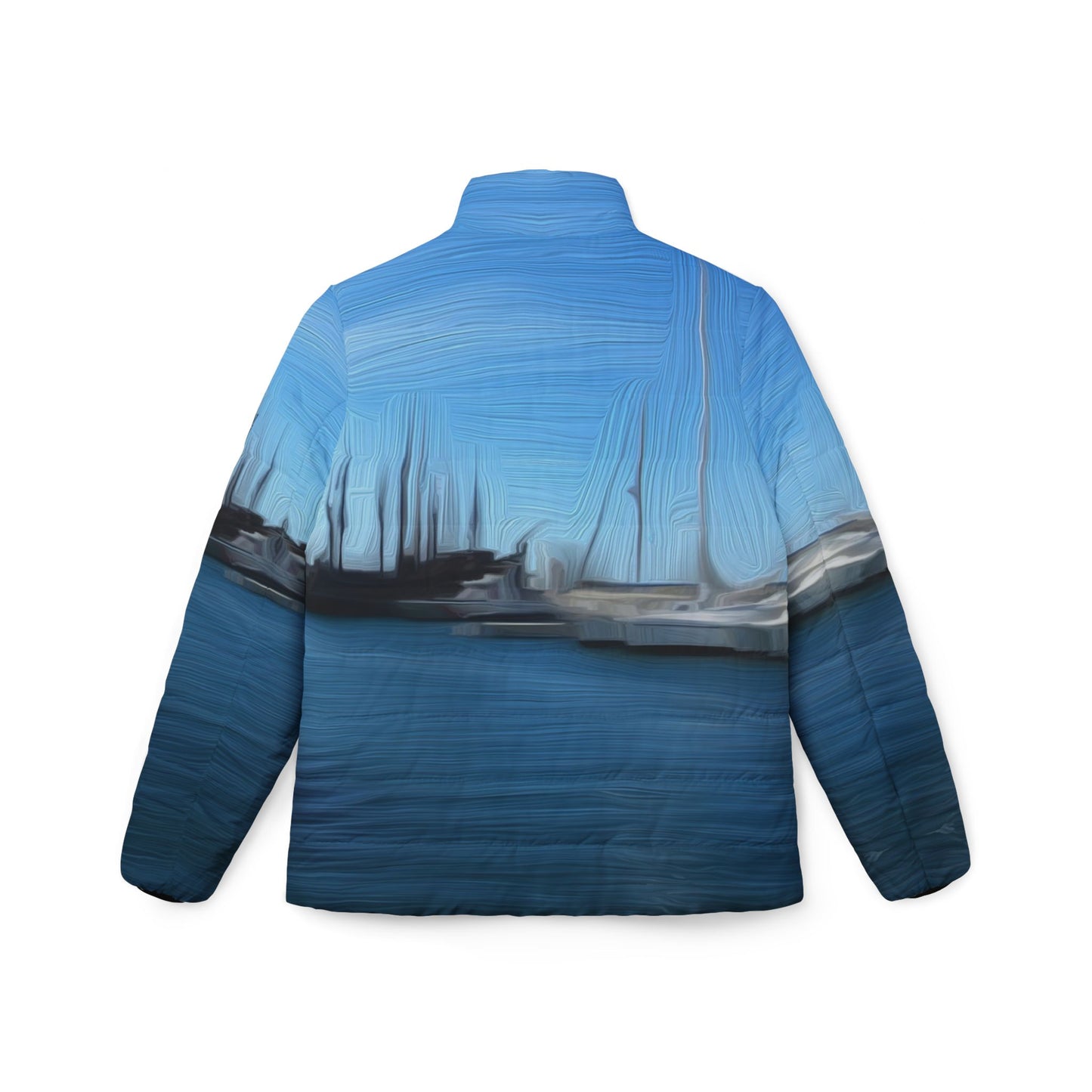 The Sleeping Yachts (at Morning) - Womens Puffer Jacket - iSAW Company