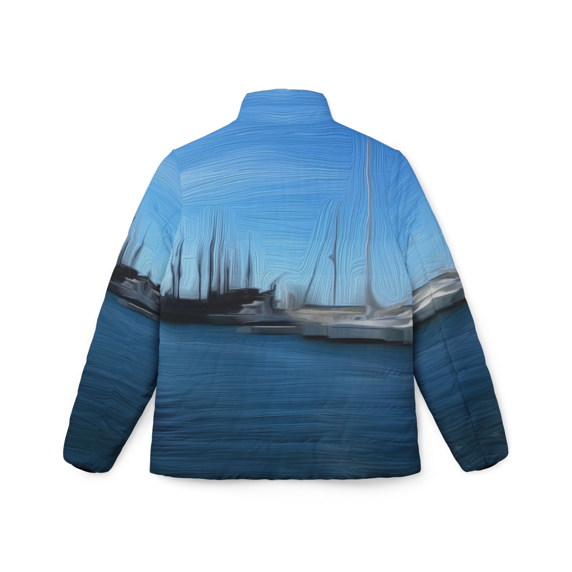 The Sleeping Yachts (at Morning) - Womens Puffer Jacket - iSAW Company