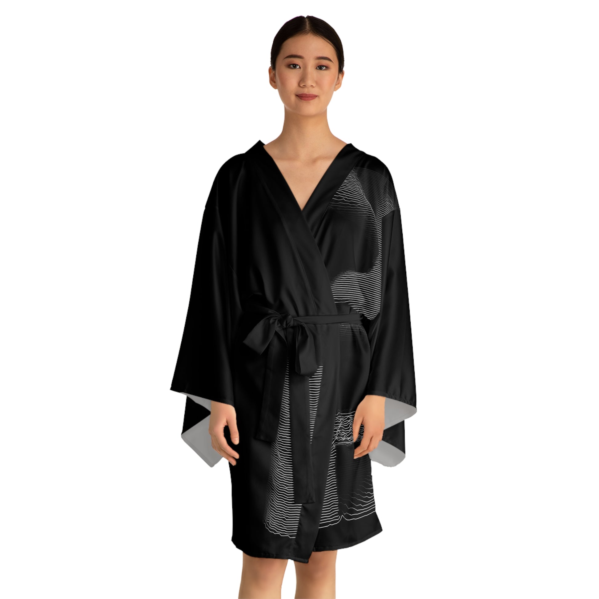 Shhh! - Womens Long Sleeve Kimono Robe - iSAW Company