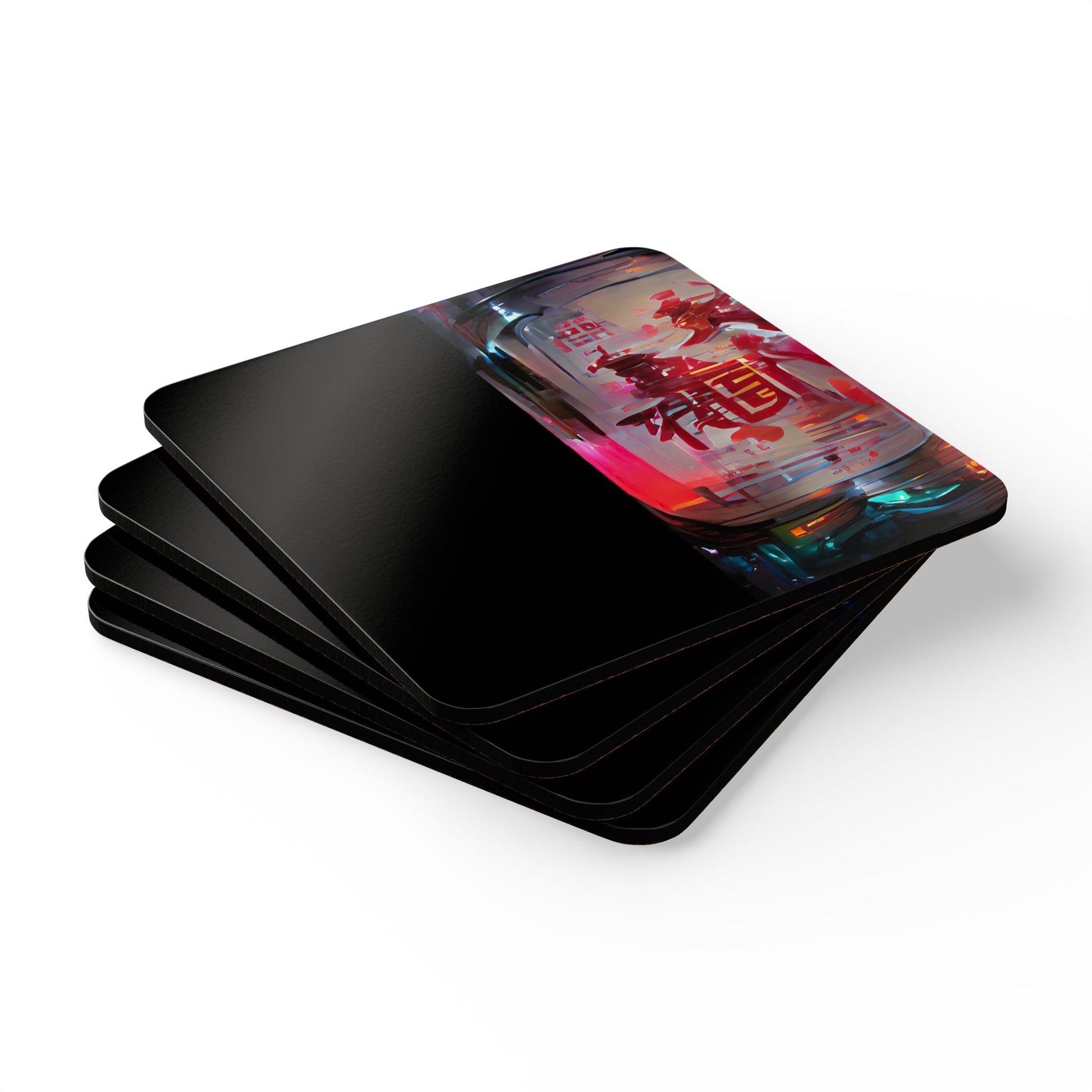 Half Black Half Báijiǔ - Cork Back Coaster Set - iSAW Company