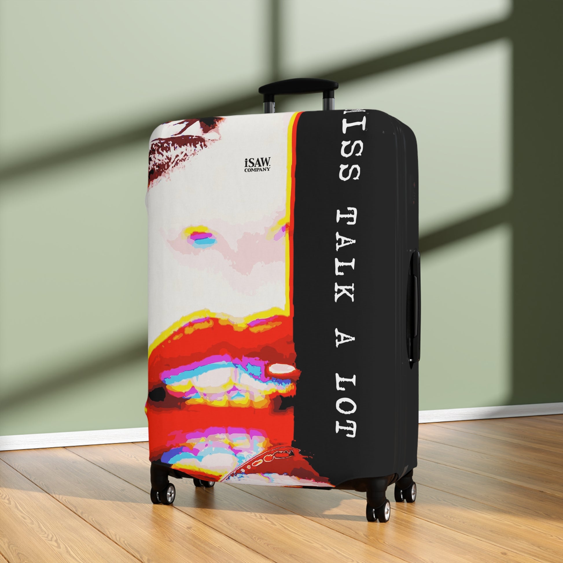 Miss Talk A Lot – Protective Suitcase Cover - iSAW Company