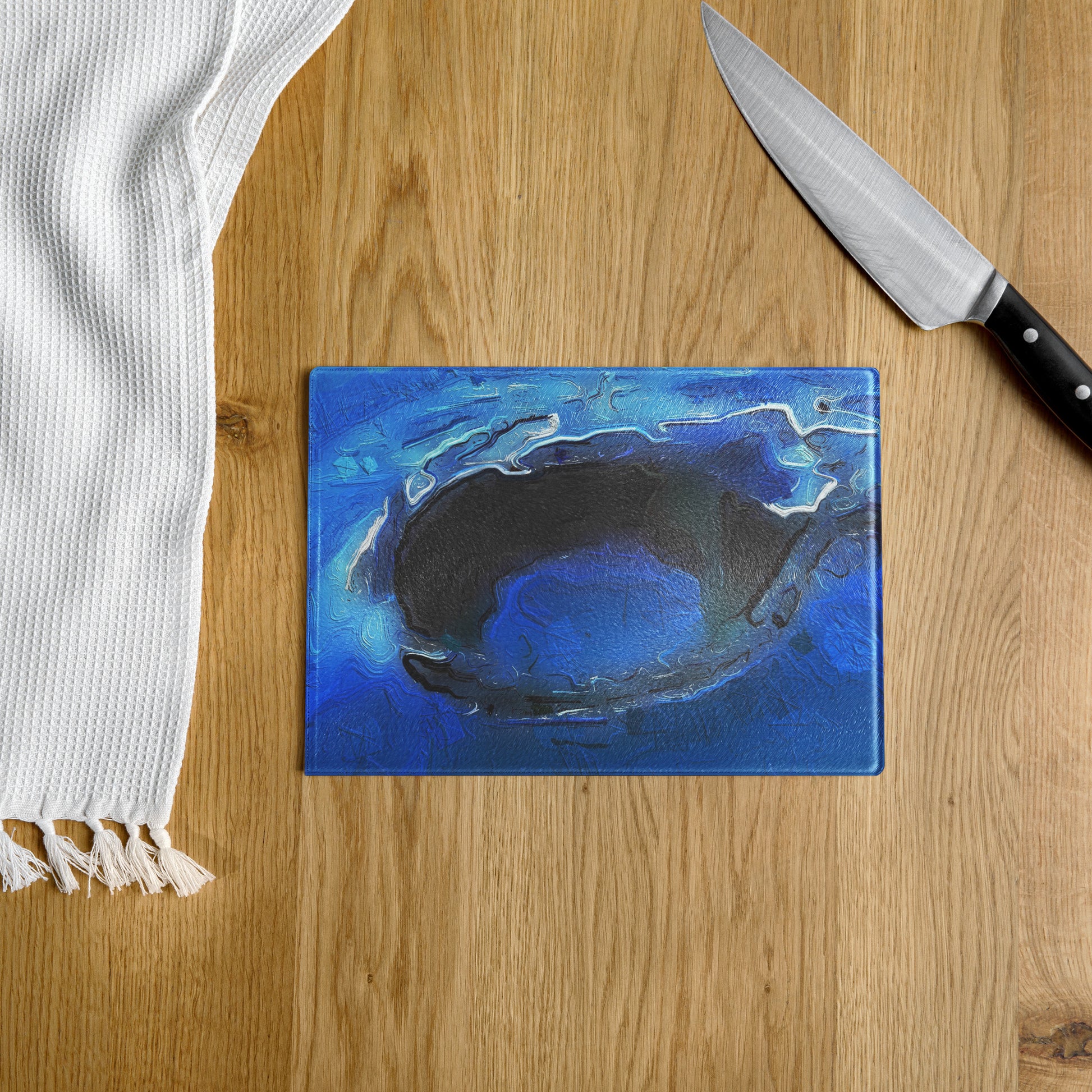 A Drop In The Ocean - Glass Cutting Board - iSAW Company