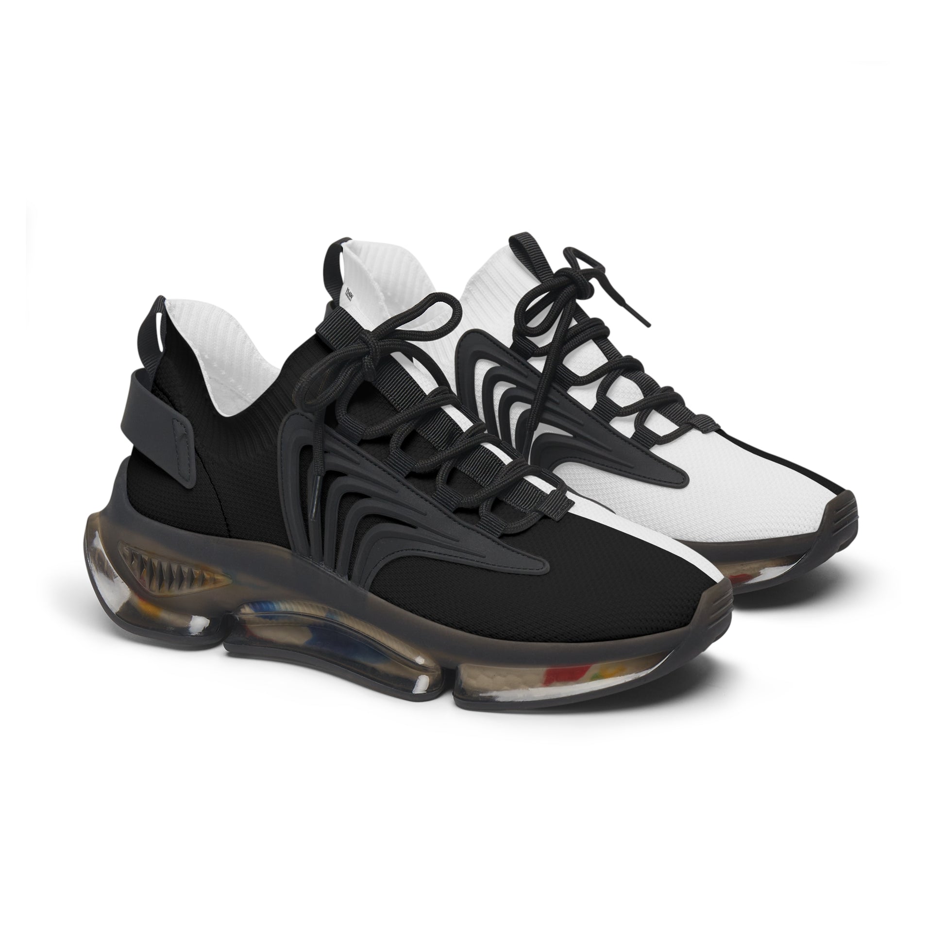 Half Black Half White - Womens Mesh Street Sneakers - iSAW Company