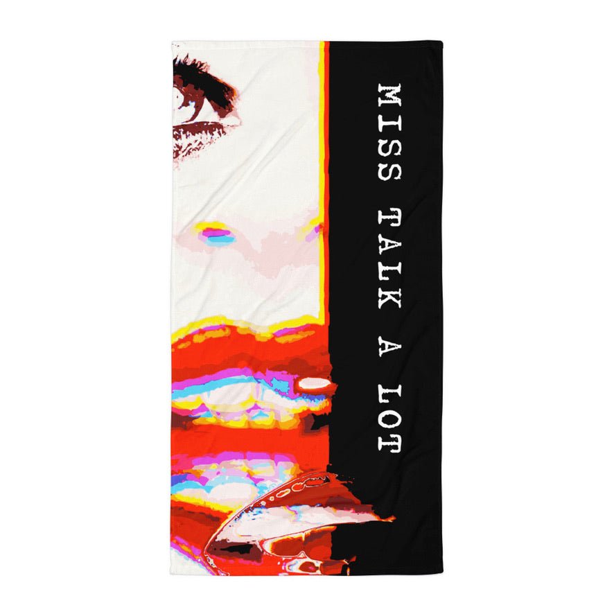 Miss Talk A Lot - Beach Towel - iSAW Company