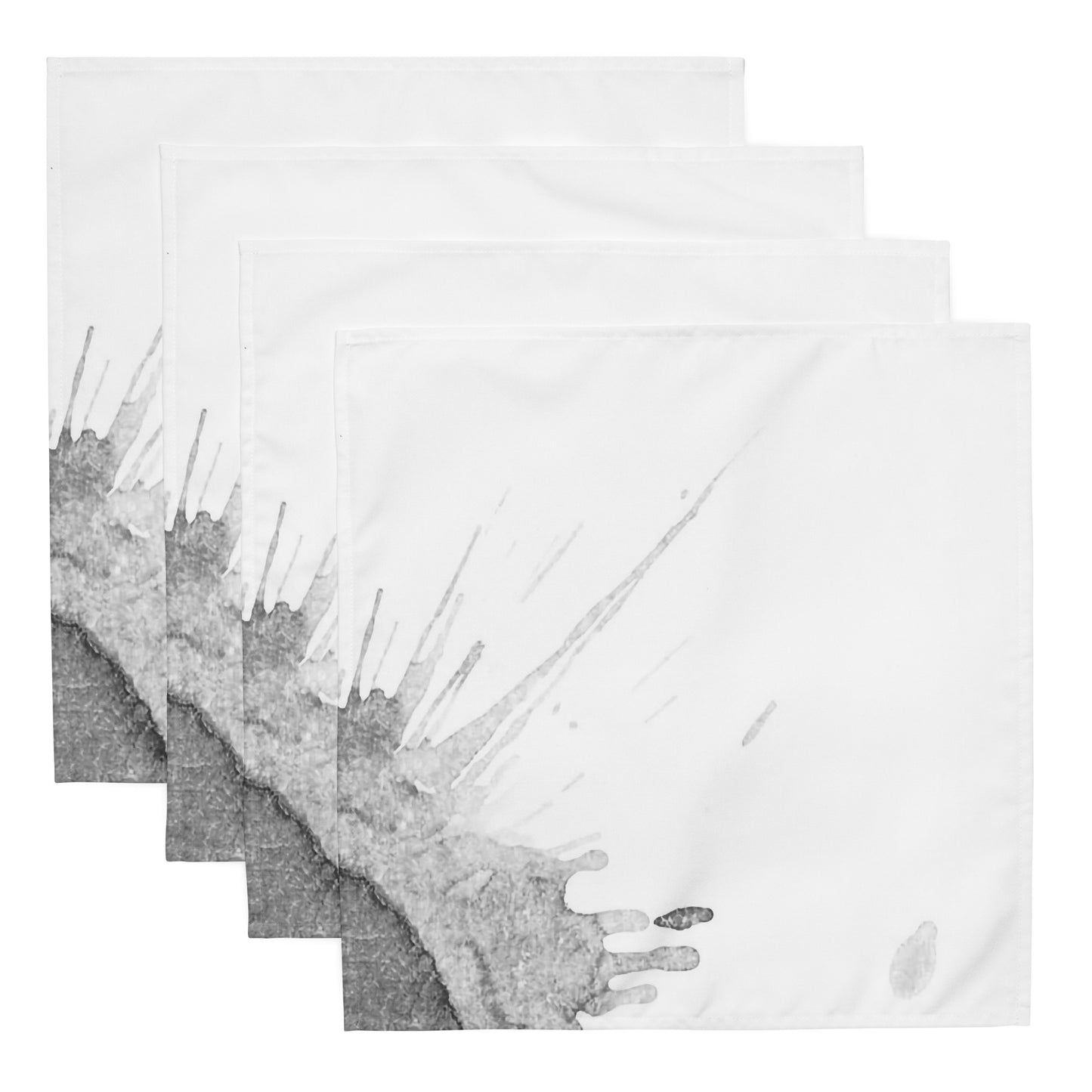 Watercolour Grey Splash - Cloth Napkin Set - iSAW Company