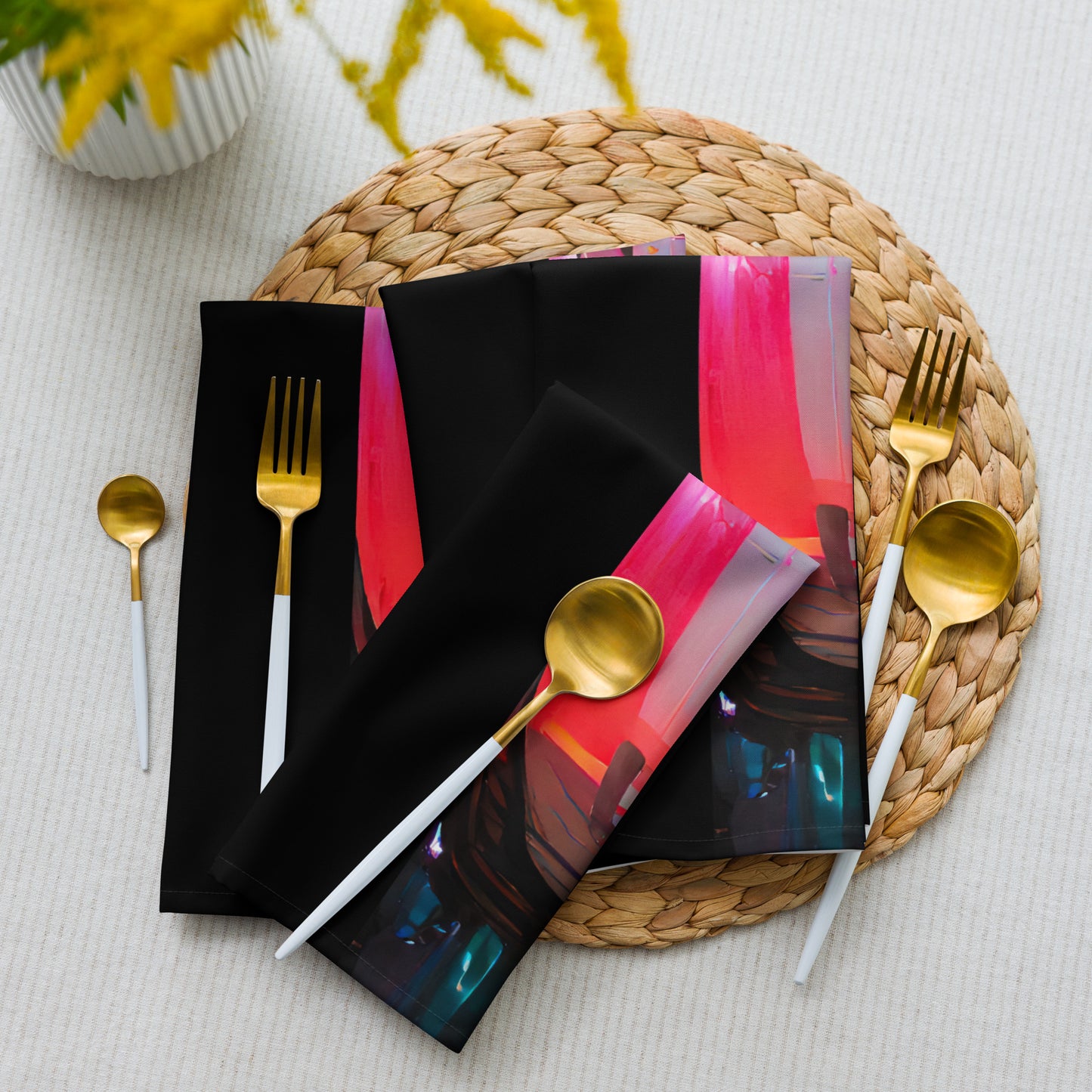 Half Black Half Báijiǔ - Cloth Napkin Set - iSAW Company