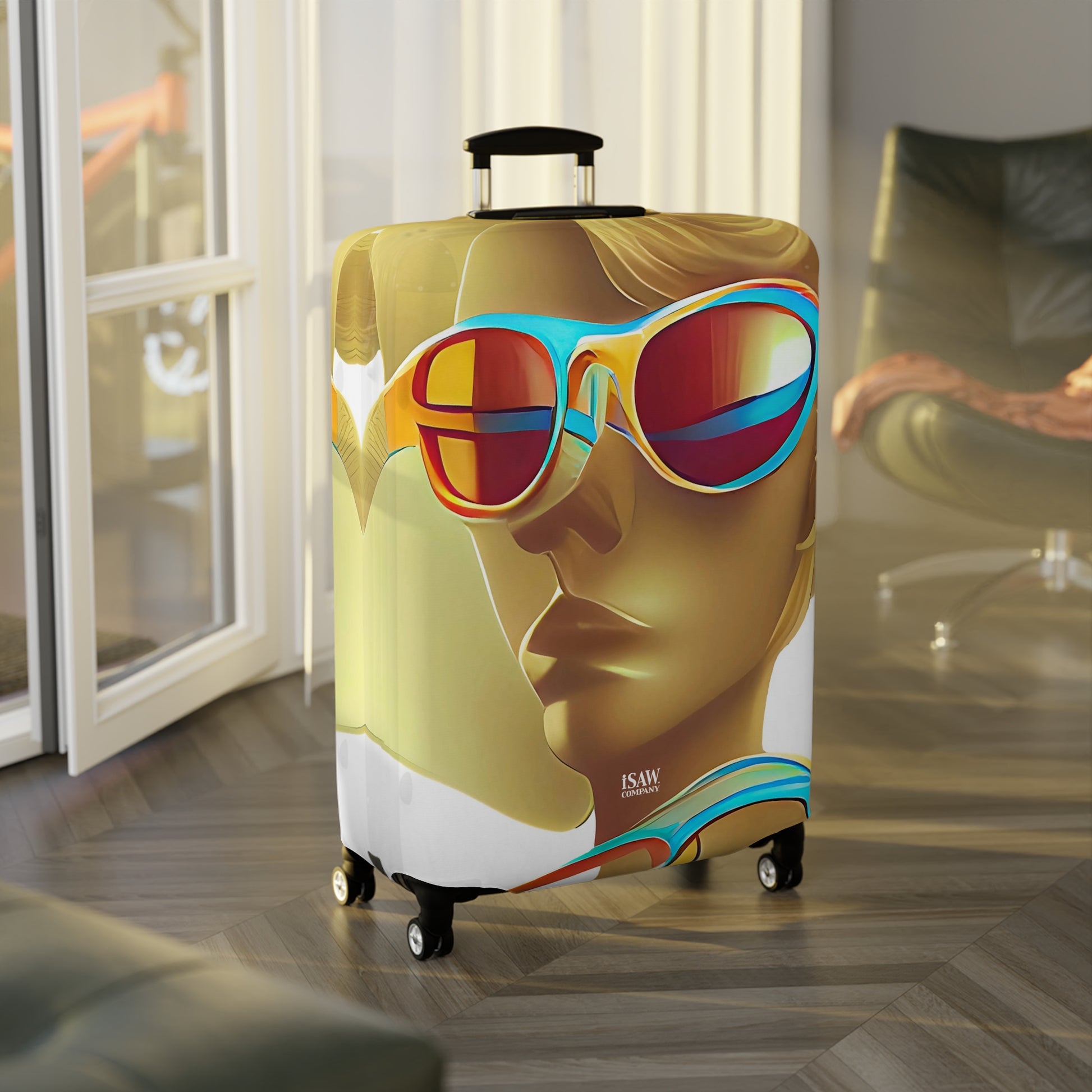 Retro Cool White – Protective Suitcase Cover - iSAW Company
