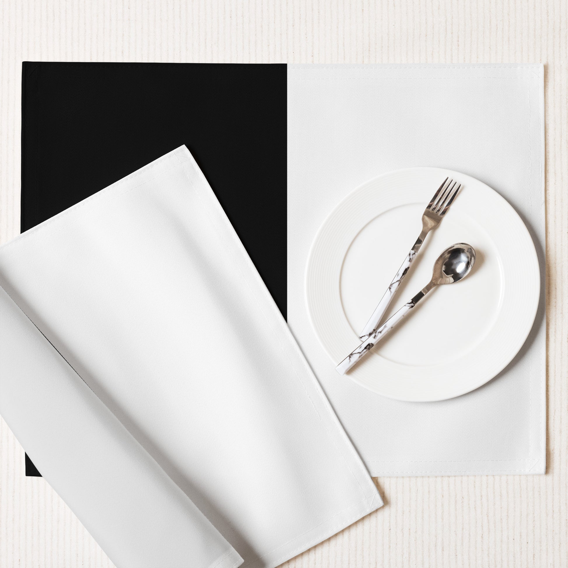 Half Black Half White - Placemat Set - iSAW Company