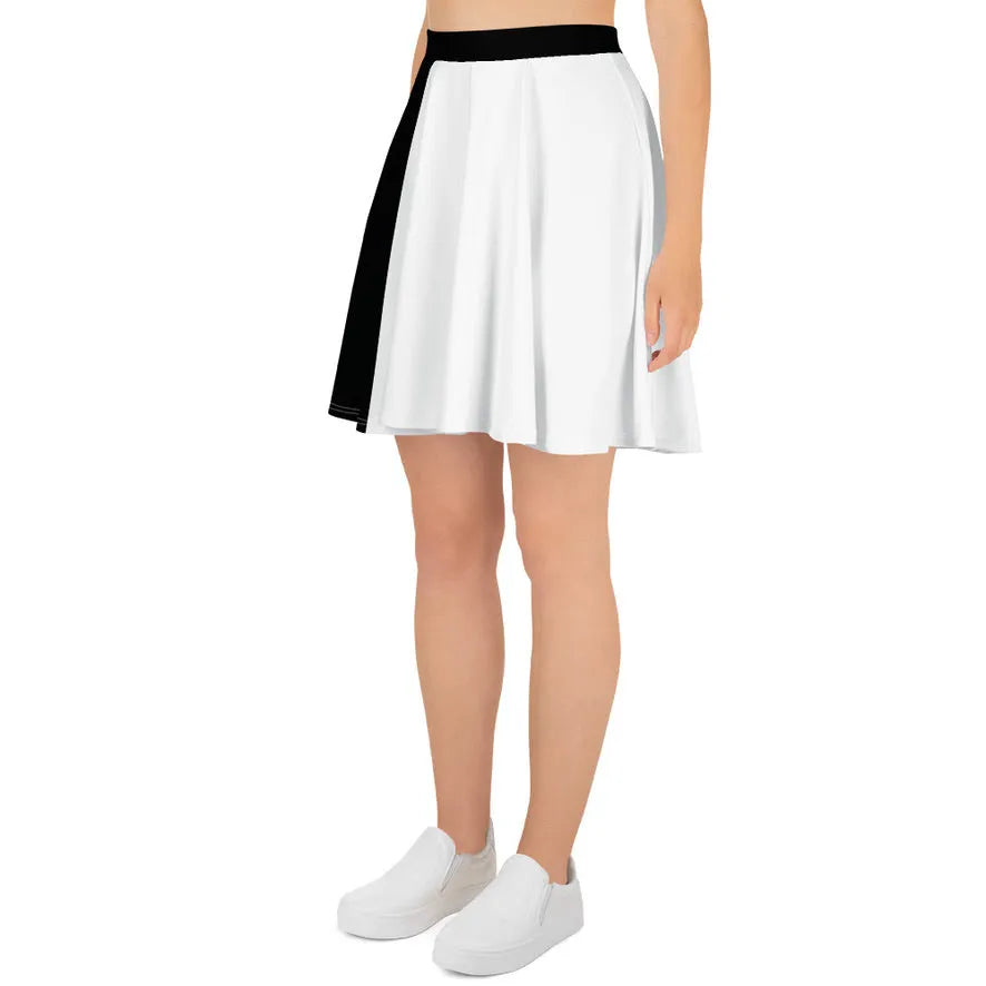 Half Black Half White - Womens Skater Skirt - iSAW Company