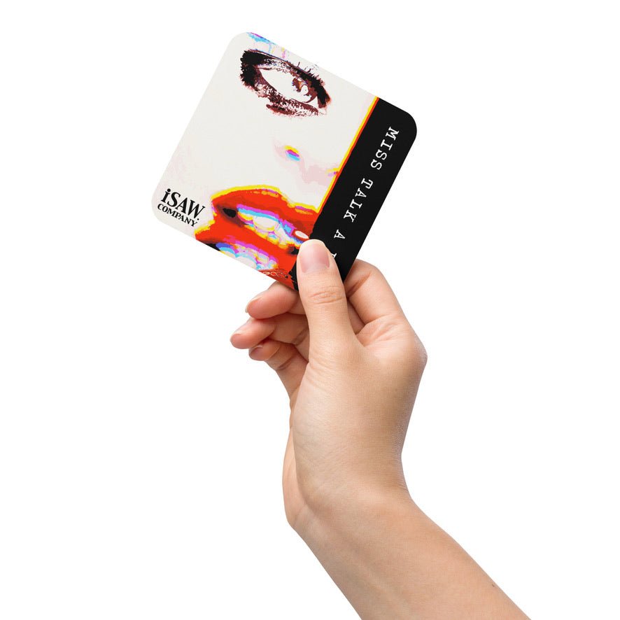 Miss Talk A Lot - Cork Back Coaster - iSAW Company