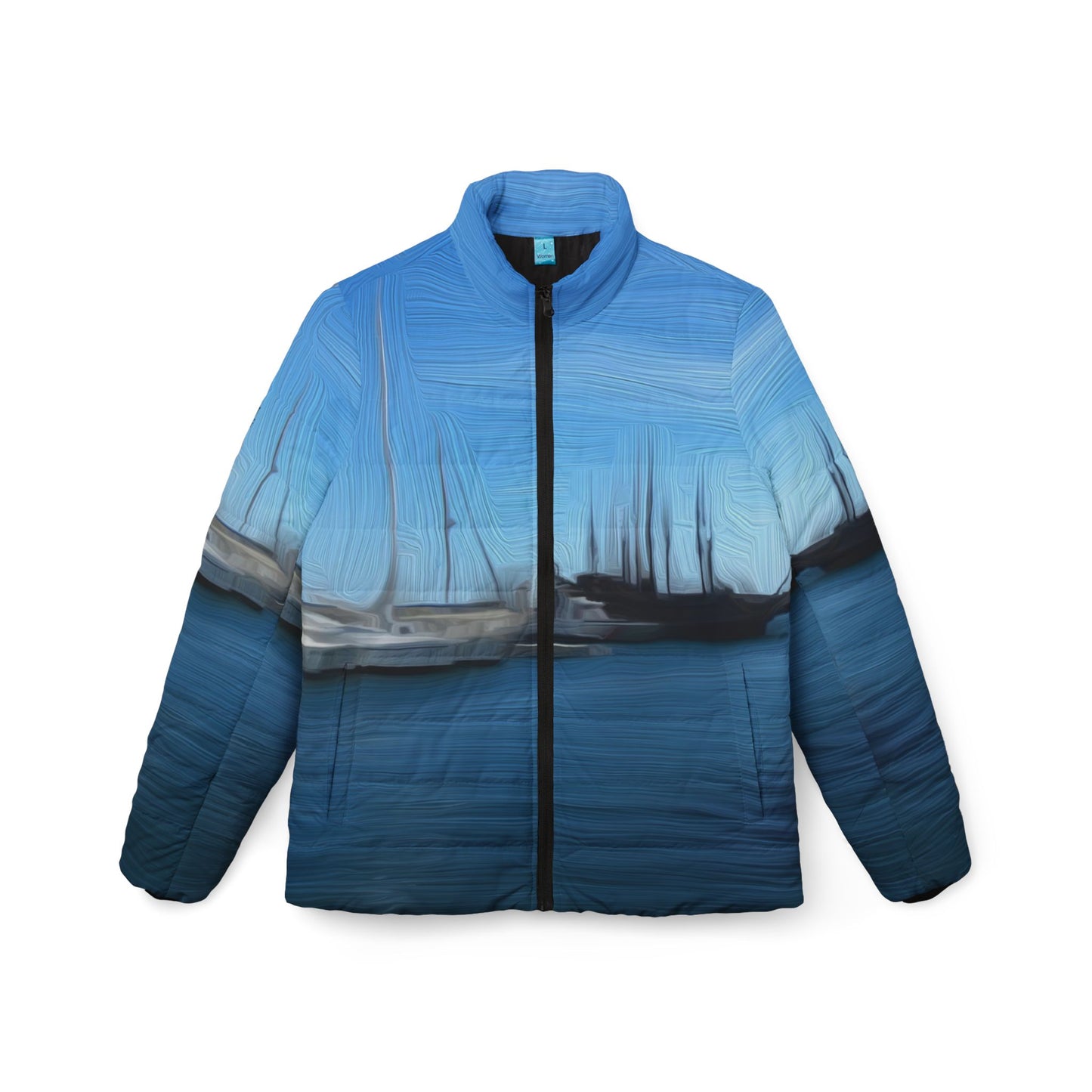 The Sleeping Yachts (at Morning) - Womens Puffer Jacket - iSAW Company