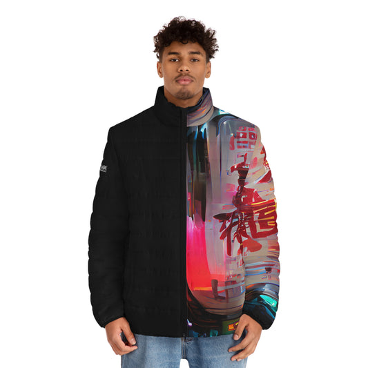 Half Black Half Báijiǔ - Mens Puffer Jacket - iSAW Company