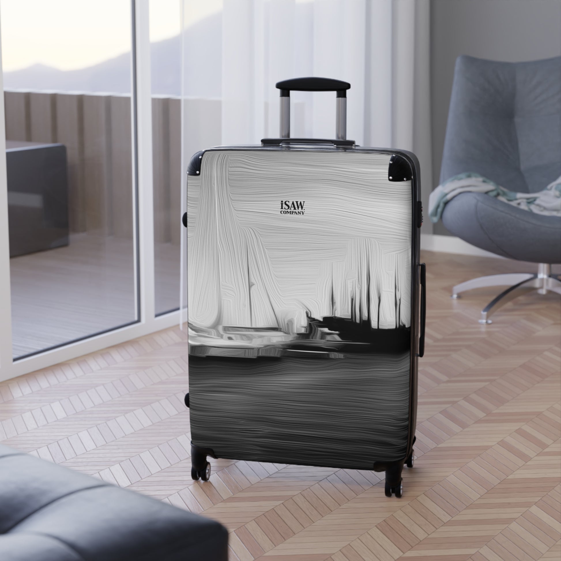 The Sleeping Yachts (at Night) - Hard - Shell Suitcase - iSAW Company