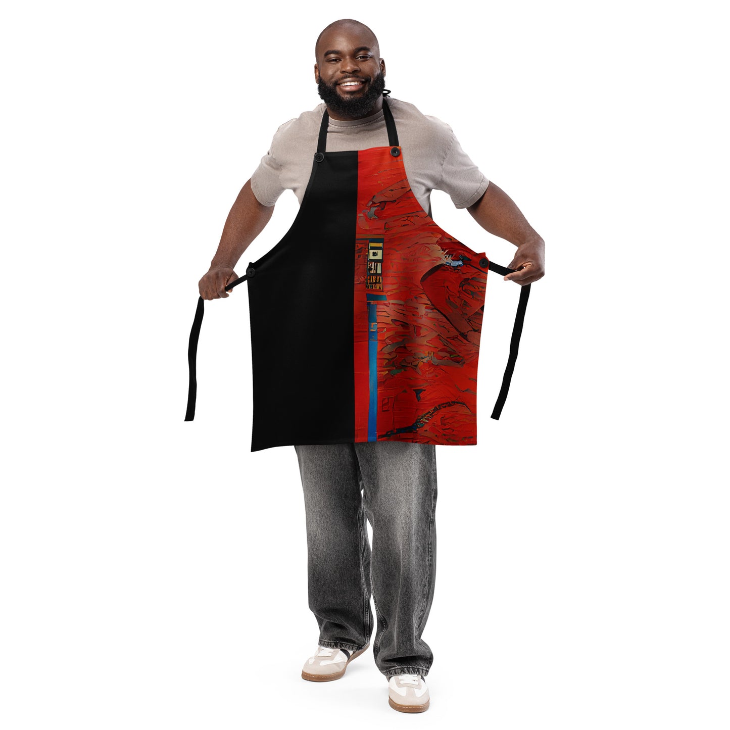 Half Black Half Hónghǎi - Apron - iSAW Company