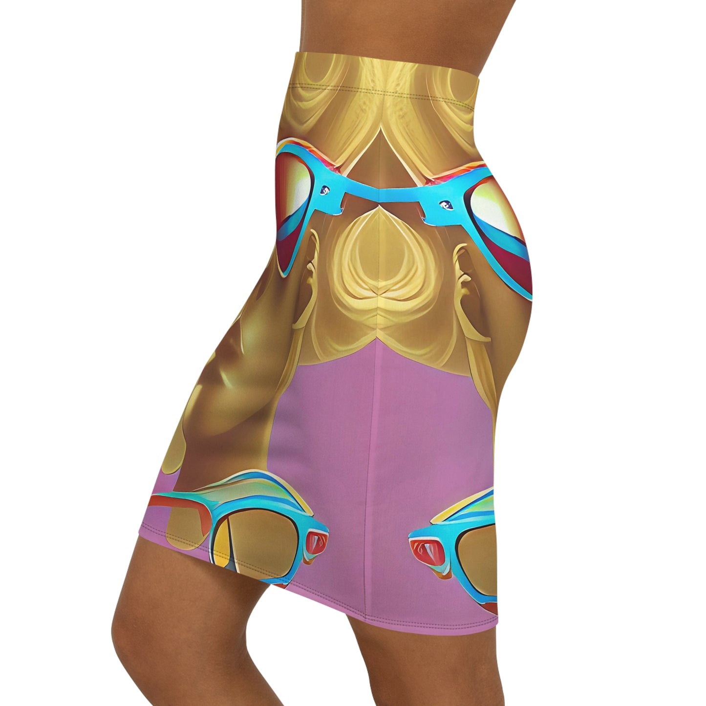 Retro Cool Pink - Womens Pencil Skirt - iSAW Company