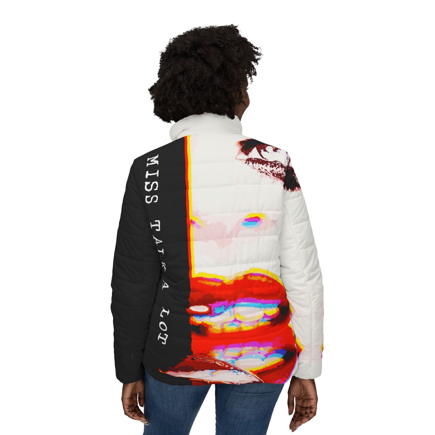Miss Talk A Lot - Womens Puffer Jacket - iSAW Company
