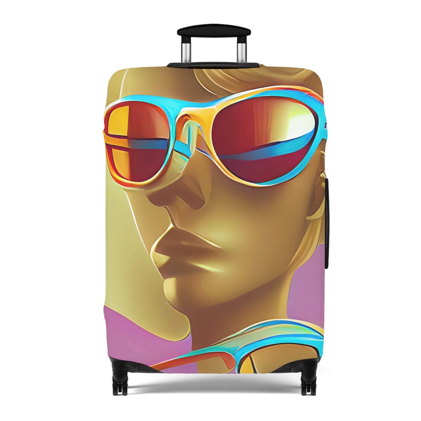 Retro Cool Pink – Protective Suitcase Cover - iSAW Company