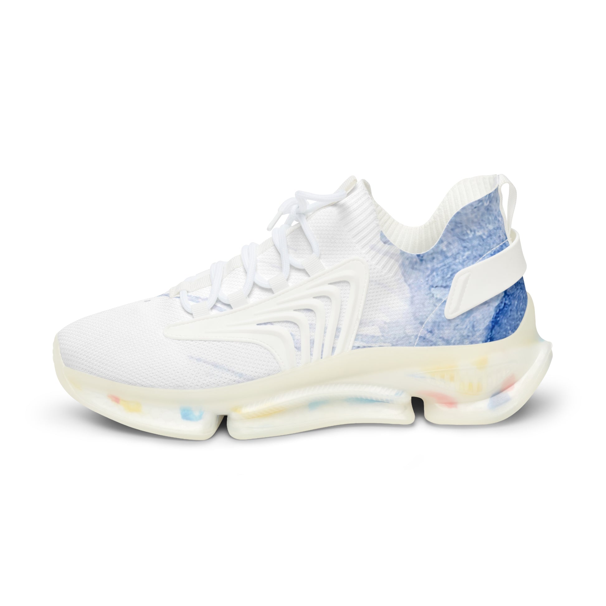 Watercolour Blue Splash - Mens Mesh Street Sneakers - iSAW Company