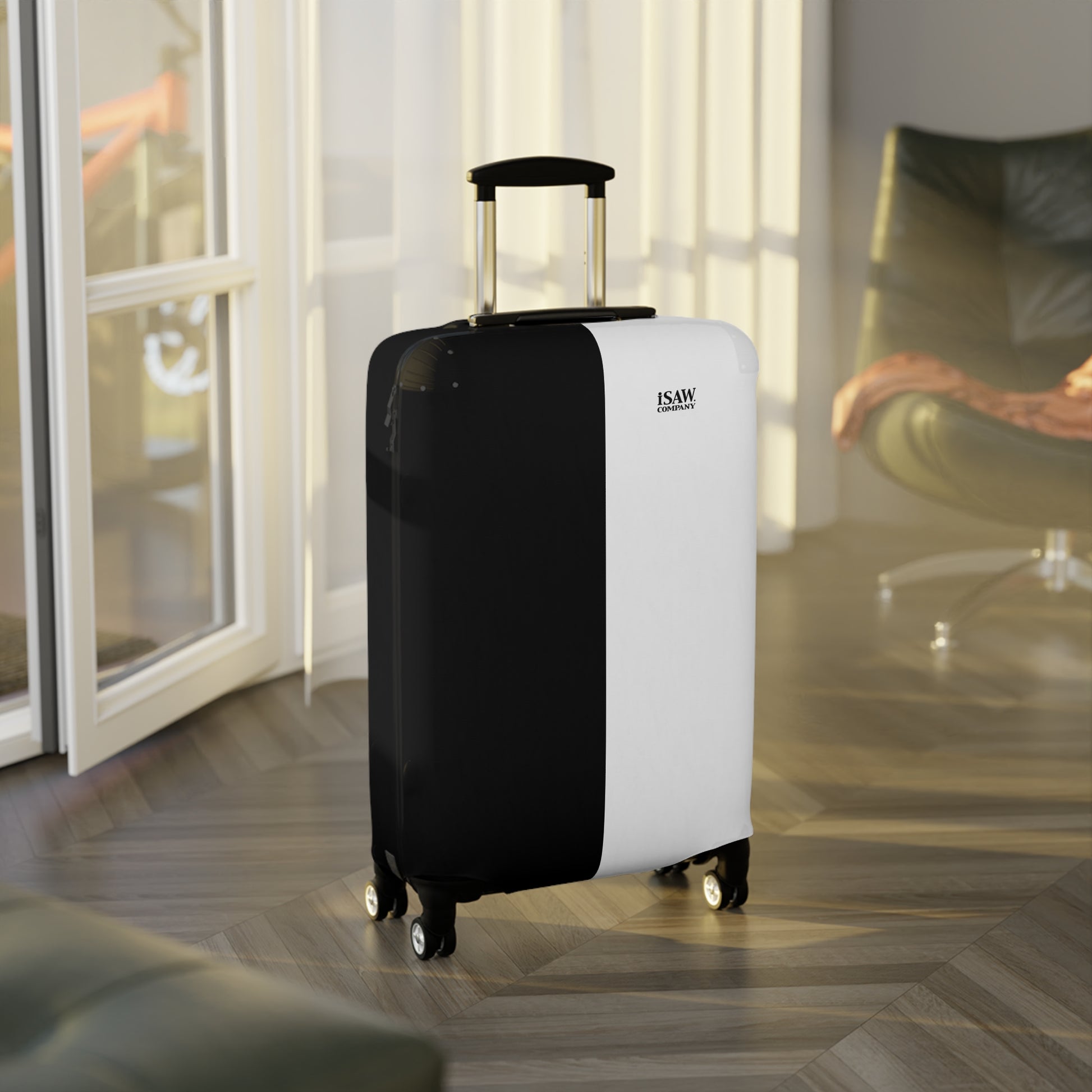 Half Black Half White – Protective Suitcase Cover - iSAW Company