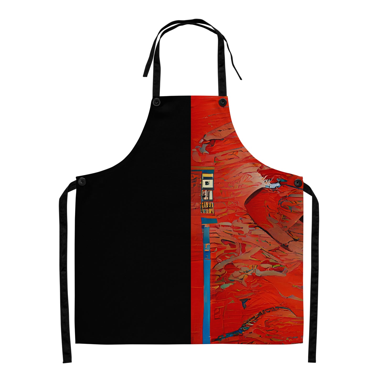 Half Black Half Hónghǎi - Apron - iSAW Company