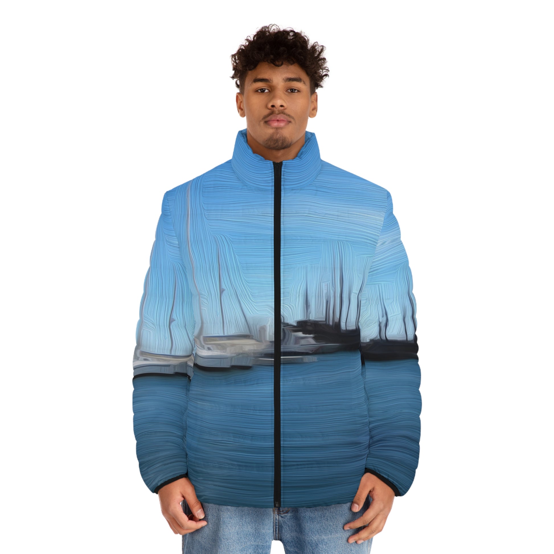 The Sleeping Yachts (at Morning) - Mens Puffer Jacket - iSAW Company