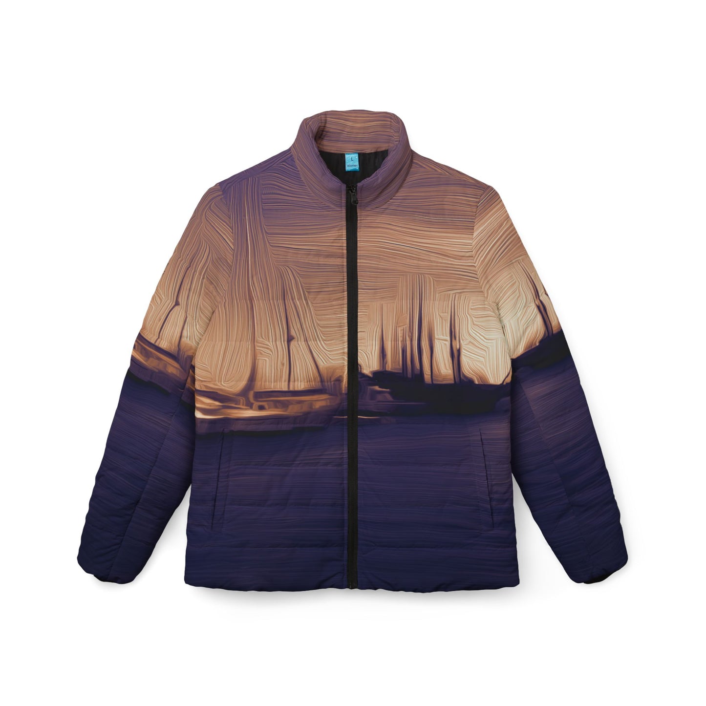 The Sleeping Yachts (at Sunset) - Womens Puffer Jacket - iSAW Company
