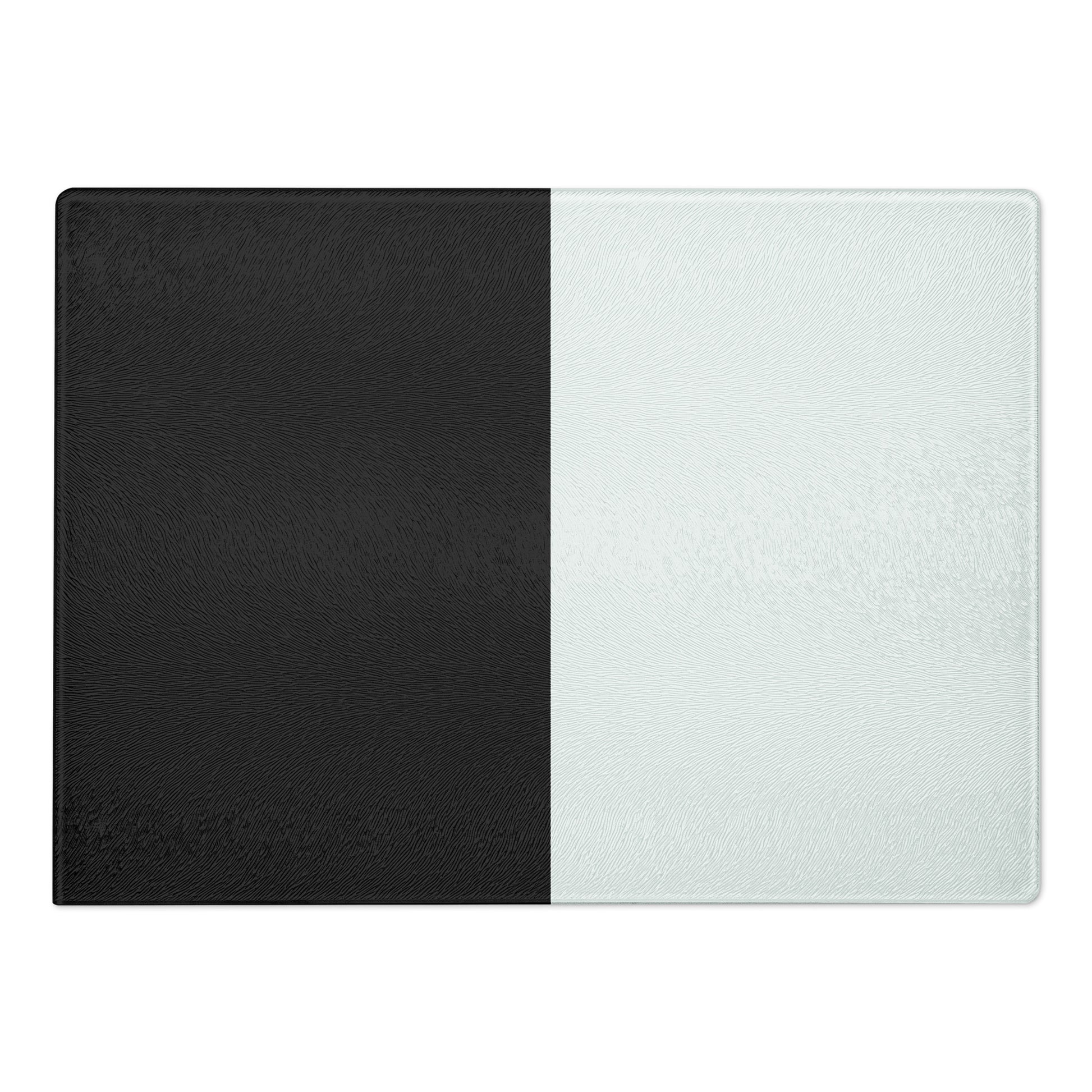 Half Black Half White - Glass Cutting Board - iSAW Company