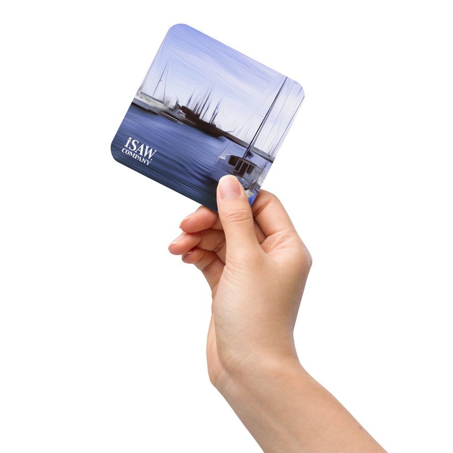 The Sleeping Yachts (at Afternoon) - Cork Back Coaster - iSAW Company