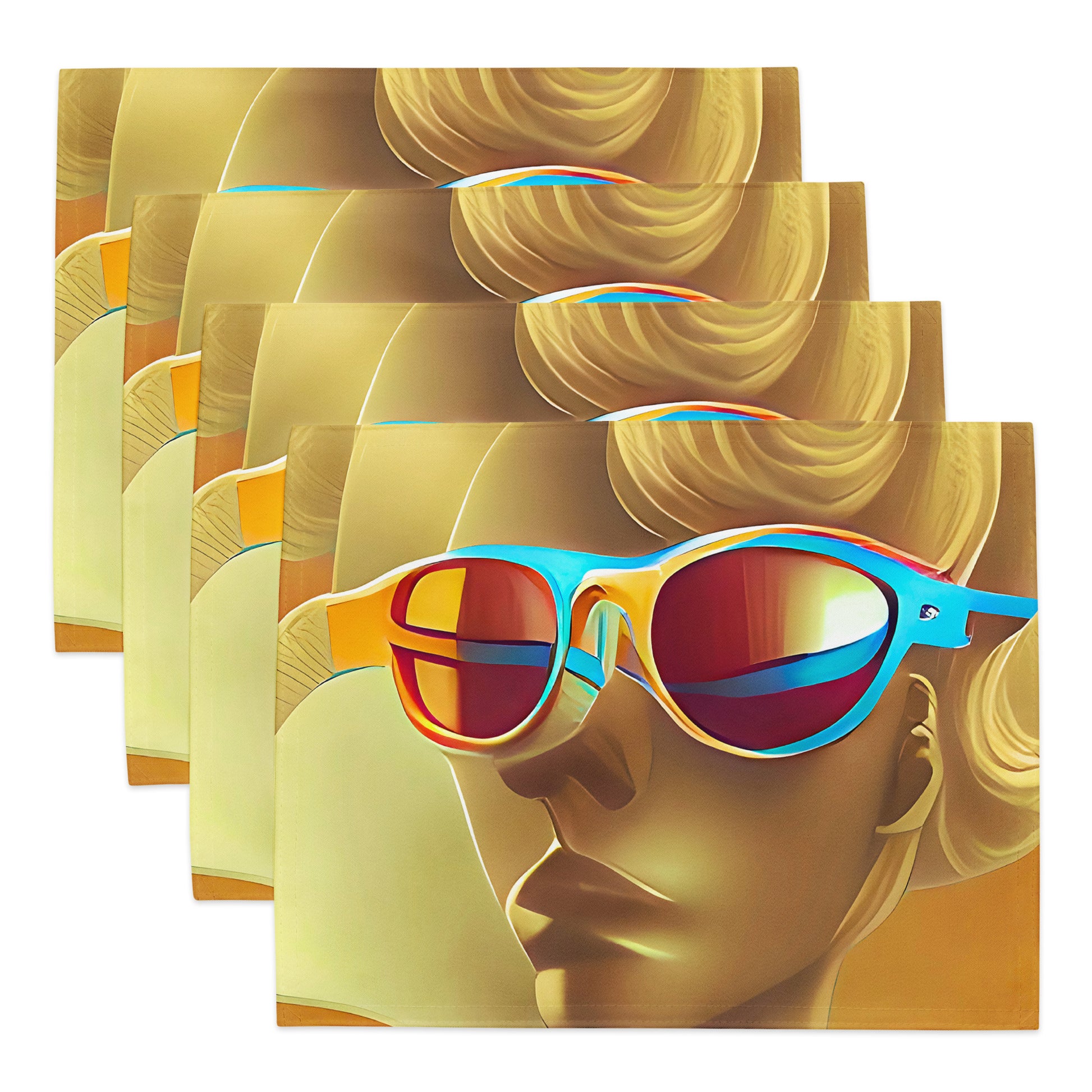 Retro Cool Orange - Placemat Set - iSAW Company