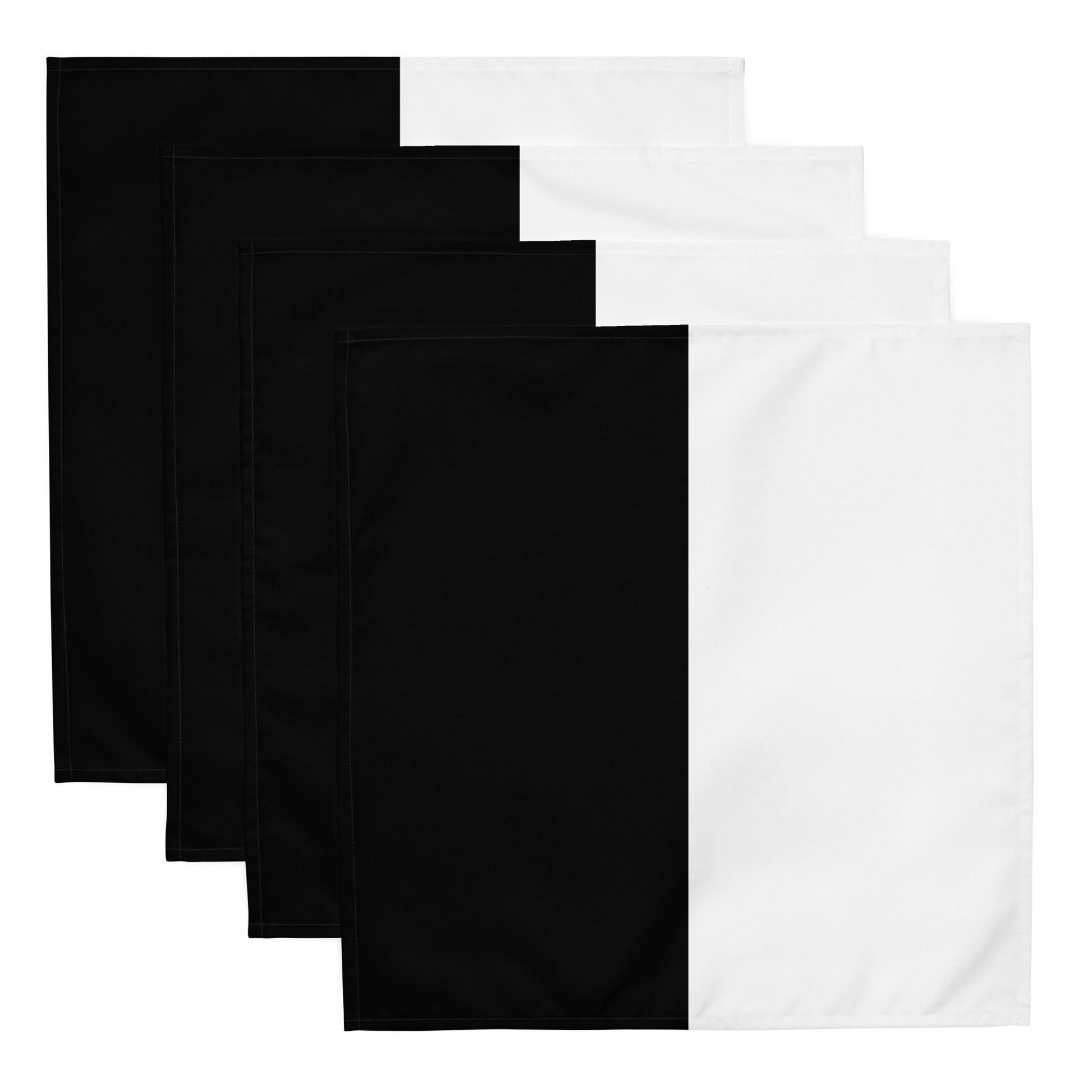 Half Black Half White - Cloth Napkin Set - iSAW Company