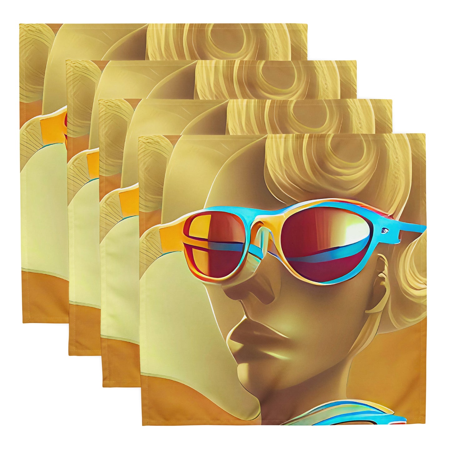 Retro Cool Orange - Cloth Napkin Set - iSAW Company