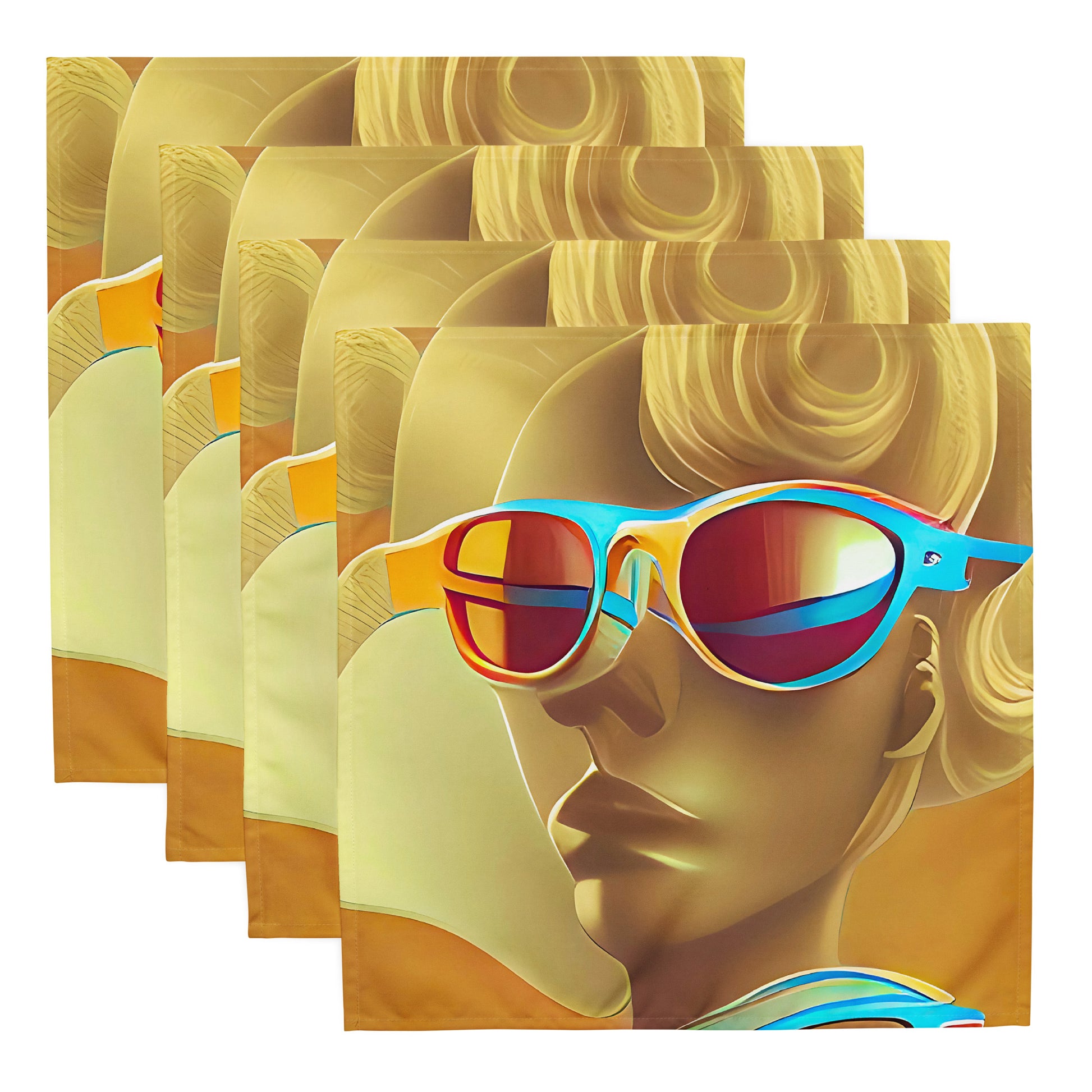 Retro Cool Orange - Cloth Napkin Set - iSAW Company