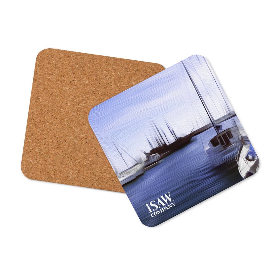 The Sleeping Yachts (at Afternoon) - Cork Back Coaster - iSAW Company